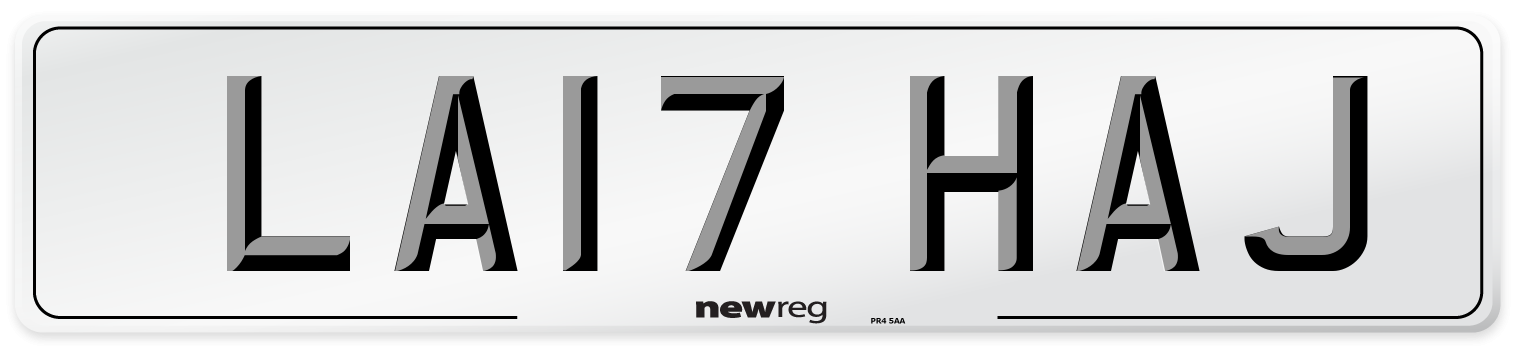 LA17 HAJ Number Plate from New Reg